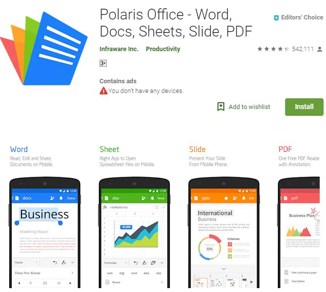 5 Mejores Aplicaciones de Conversión de Excel a PDF para Android 2022