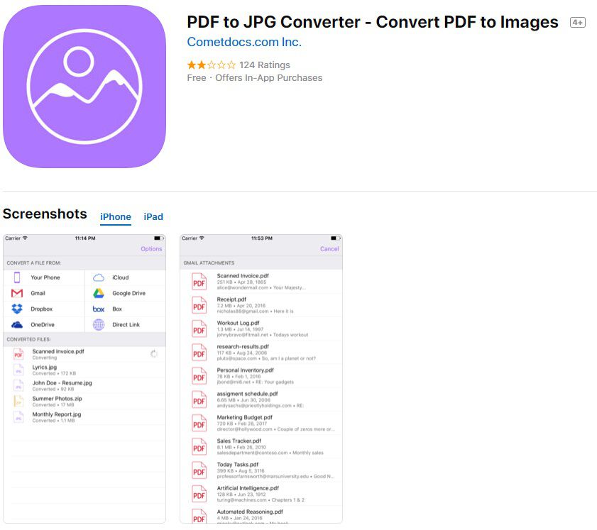 App zum Konvertieren von PDF in JPG 