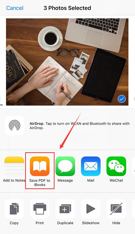 save pdf to iphone