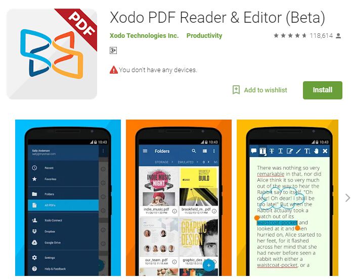 sintesi vocale dei pdf su android