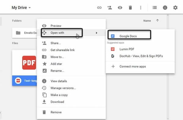using google drive to OCR document