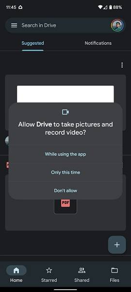 allow scanning on google drive