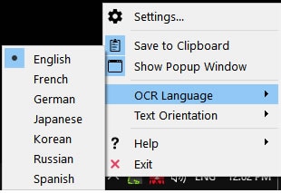 select ocr languages