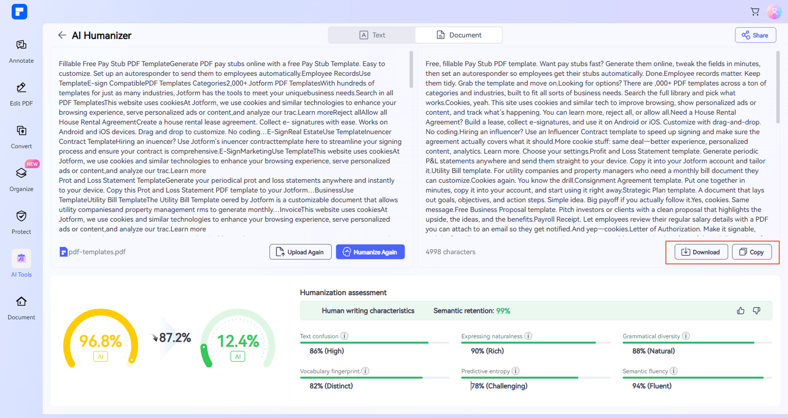 ai pdf humanizer step 3
