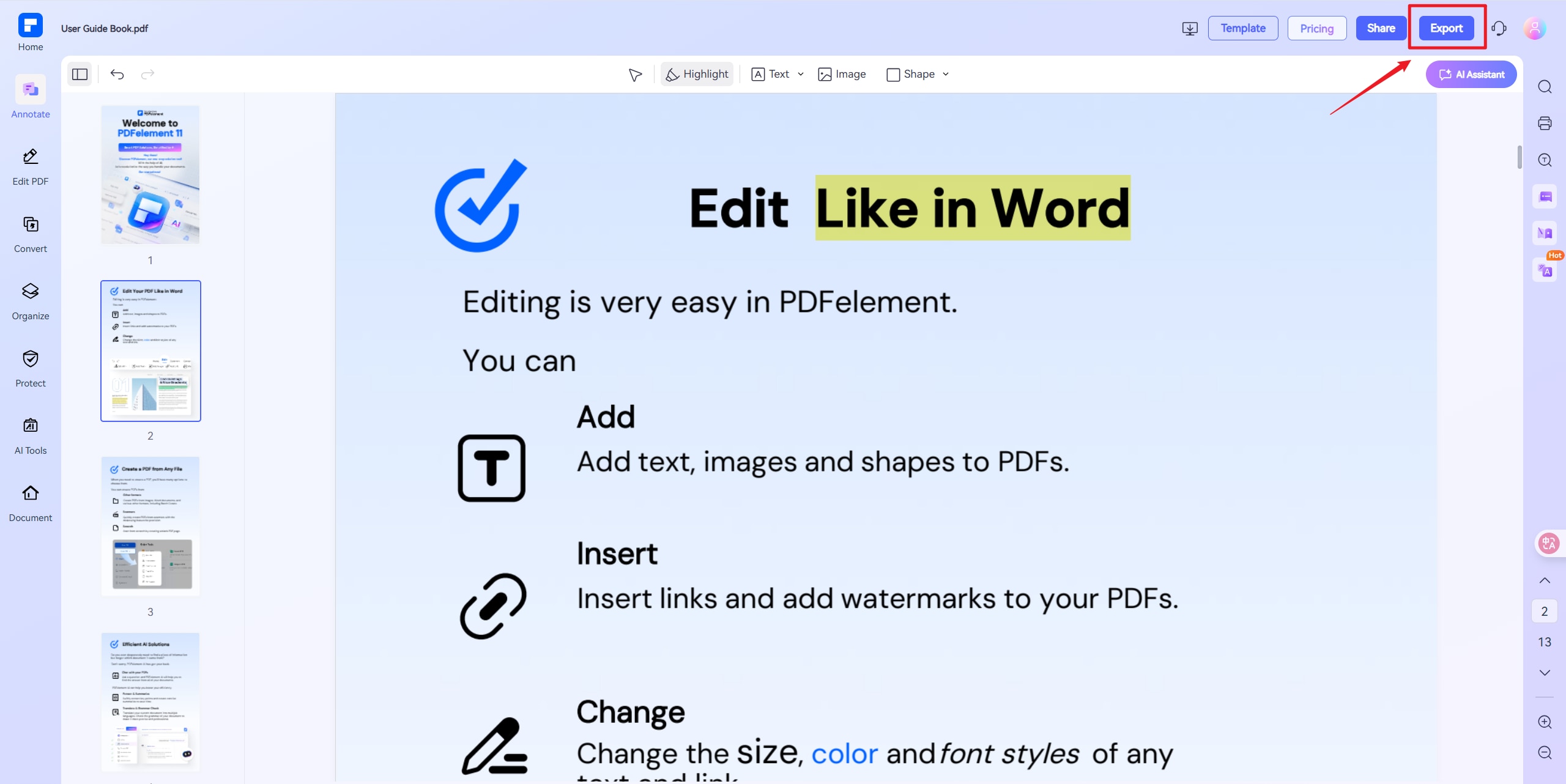 annotate pdf step 3