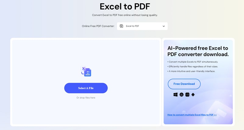 excel to pdf converter online free