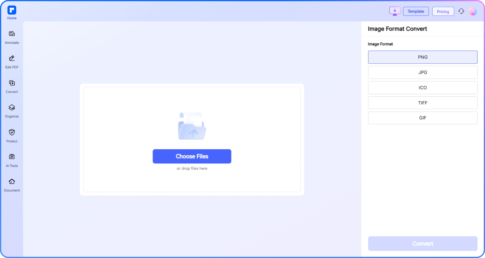 convert images online step 1