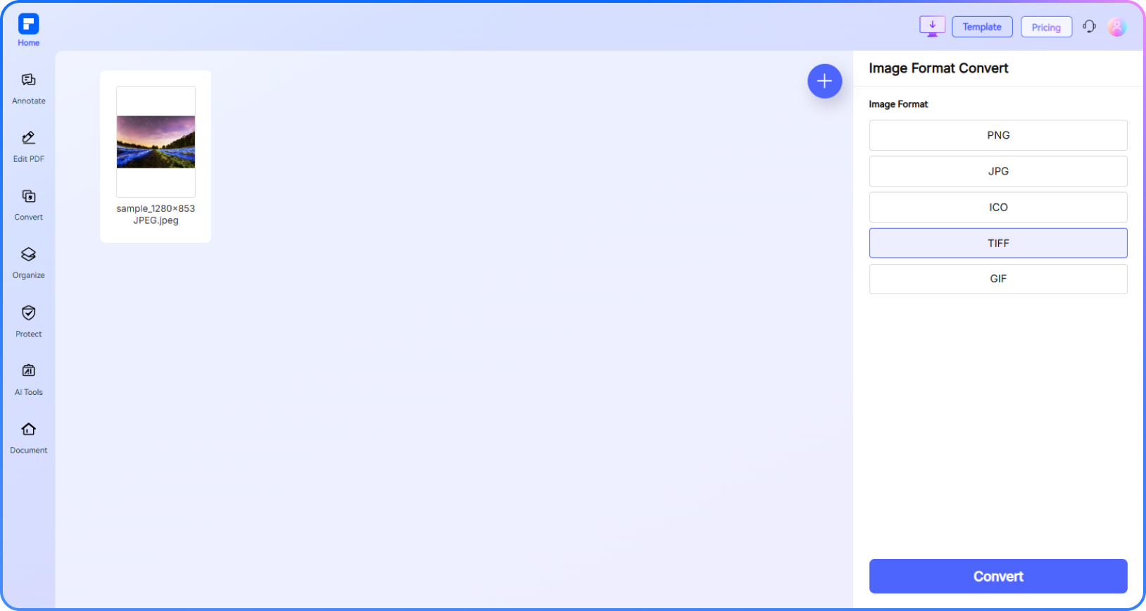 convert images online step 2
