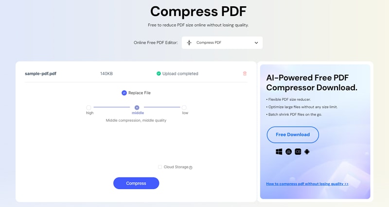 how to compress pdf online