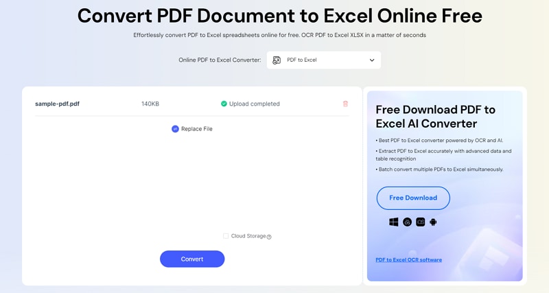 pdf to excel online free
