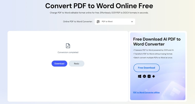 how to pdf to word online