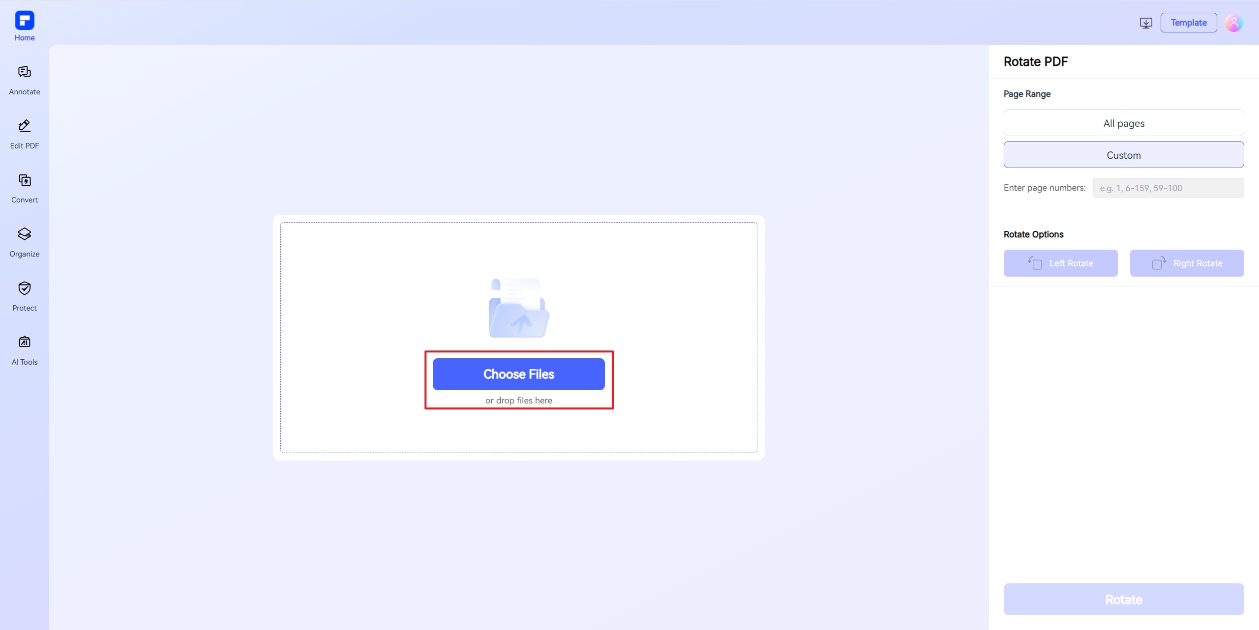 rotation du pdf étape 1