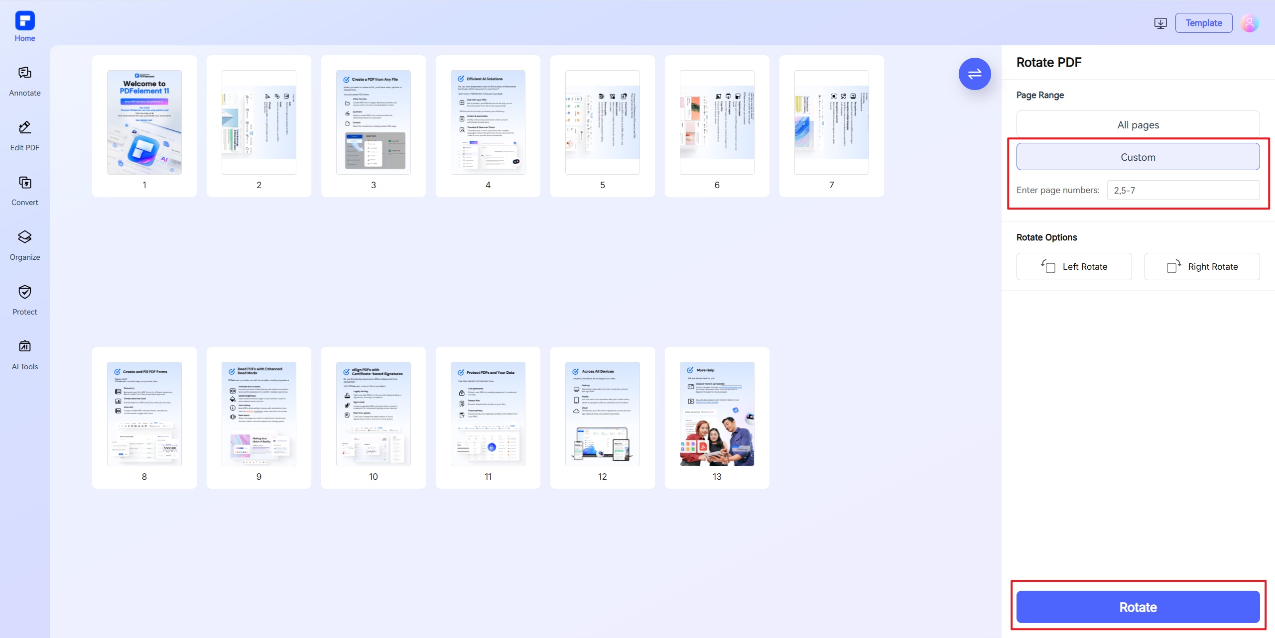 how to rotate pdf online