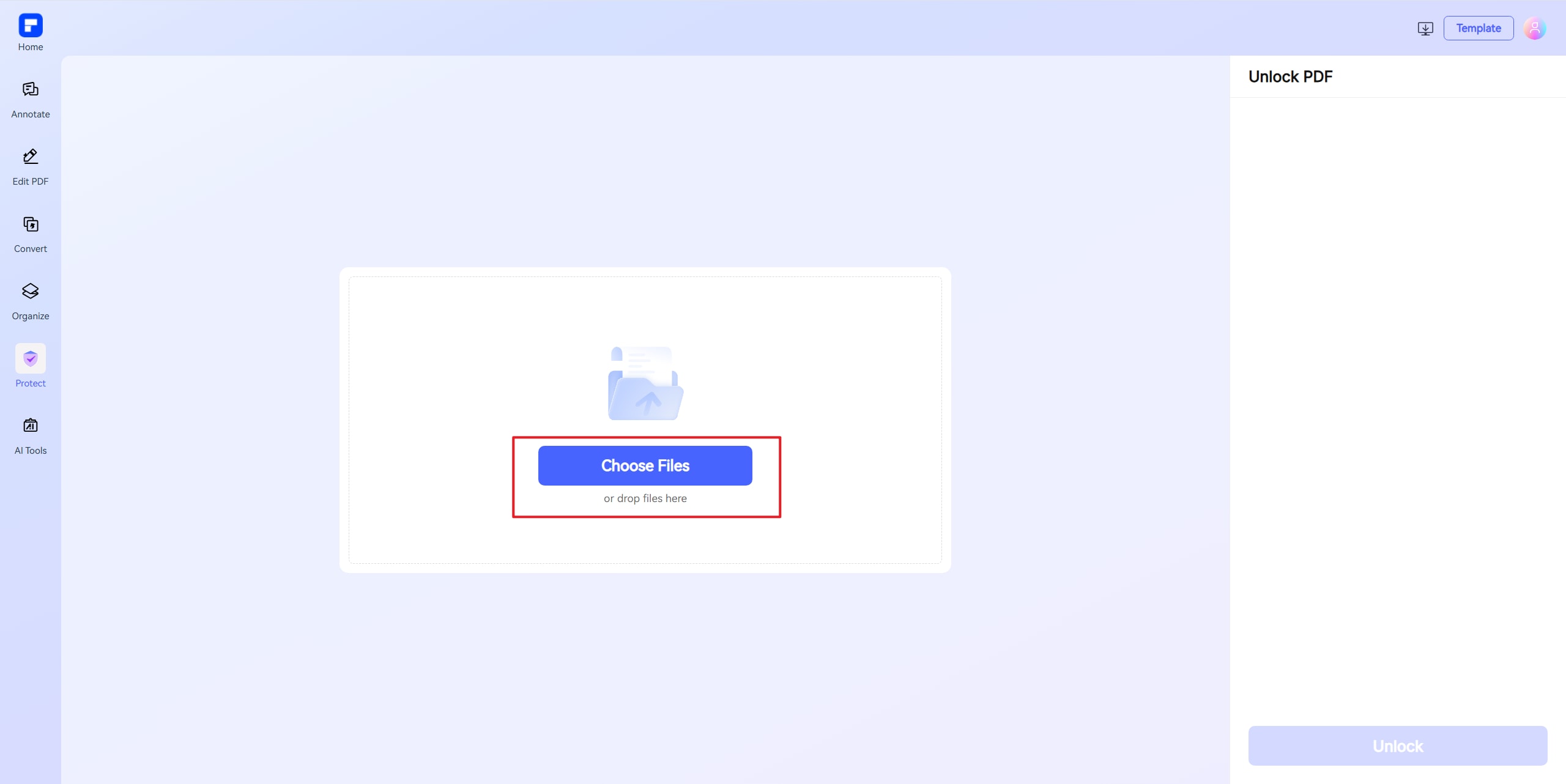 Déverrouiller le PDF - Étape 1