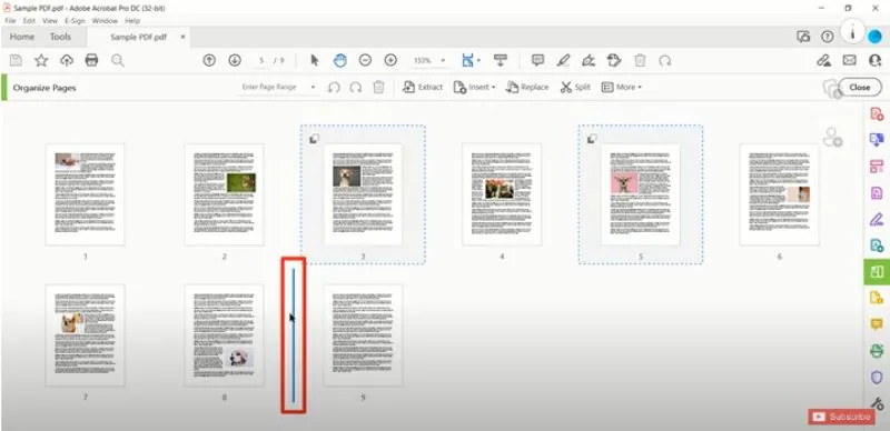 adobe acrobat copier pdf page position