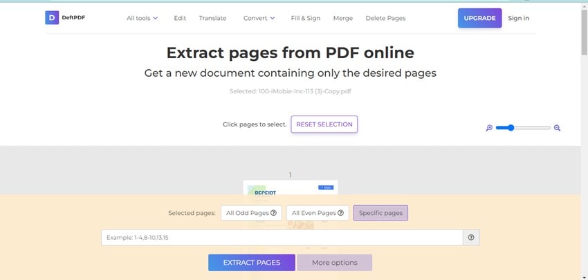 deftpdf extract pages online 2