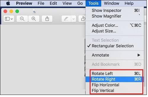 rotate pdfs preview
