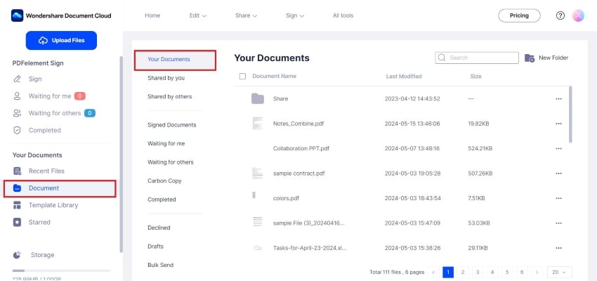 finding the large file in document cloud