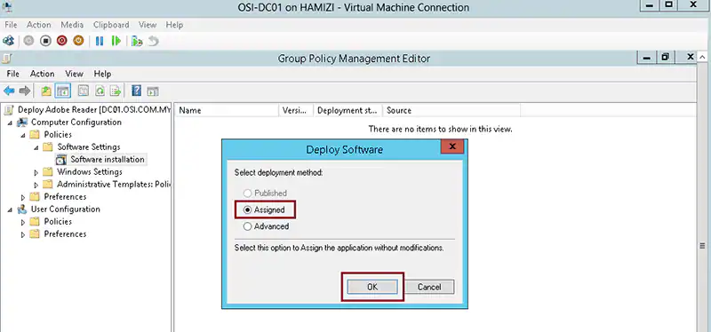 implementar software a través de gpo