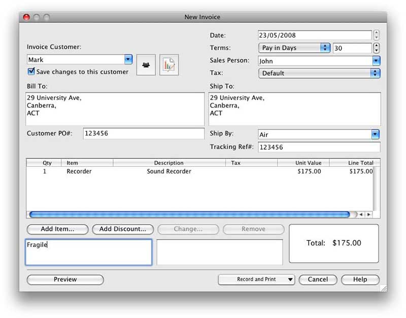 free invoice software for mac