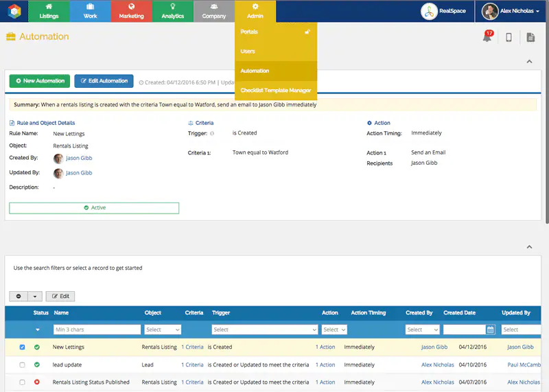 demo del programa de erp para bienes raíces