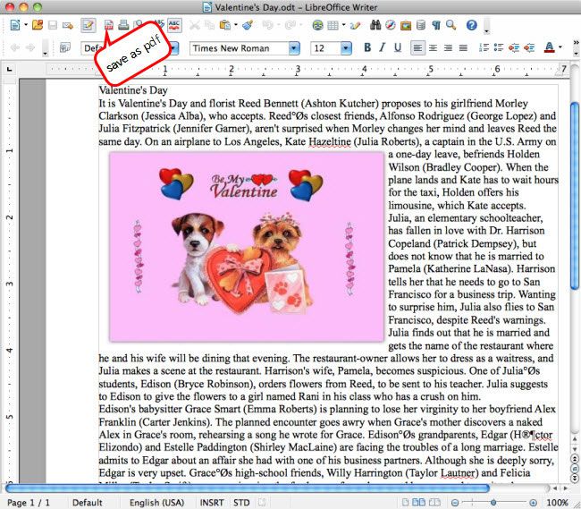 pdf en libre office