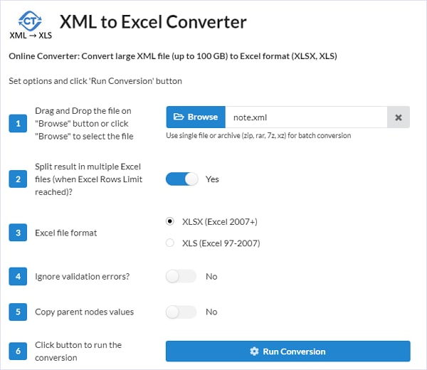 convert xml to readable format