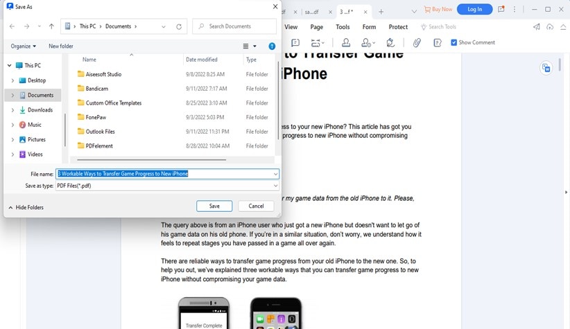 crea pdf da word offline con pdfelement 5