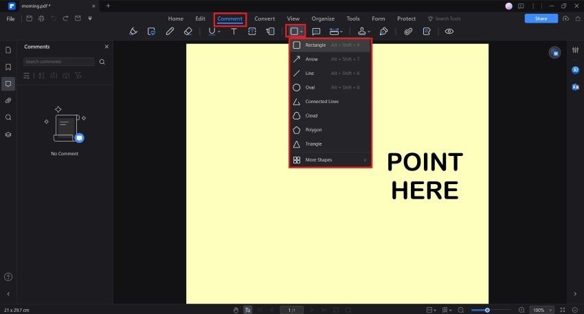 how to add shapes in pdf