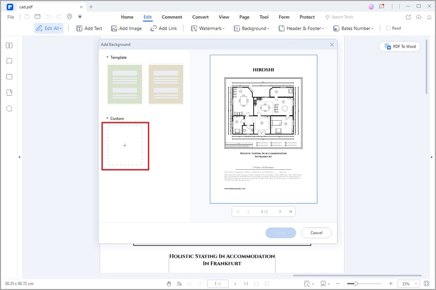 plantilla de eliminación de fondo de pdf