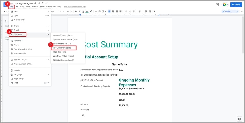 eliminar fondo de pdf en línea descargar google docs