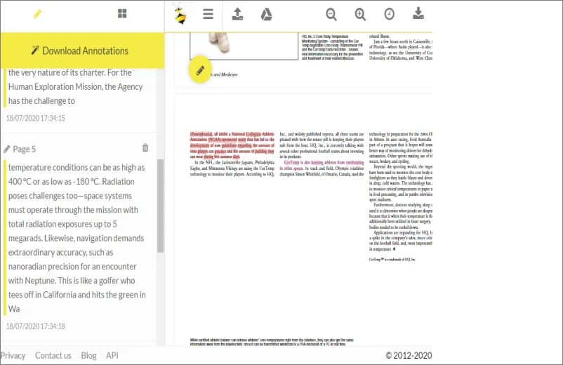 click on download annotations