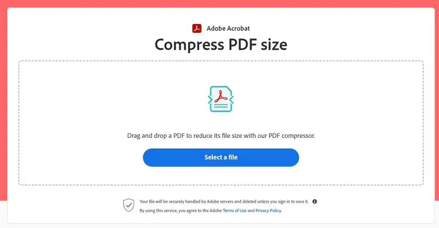 compress pdf adobe online