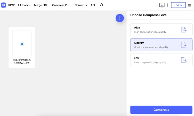 modifier la taille d'un pdf en ligne