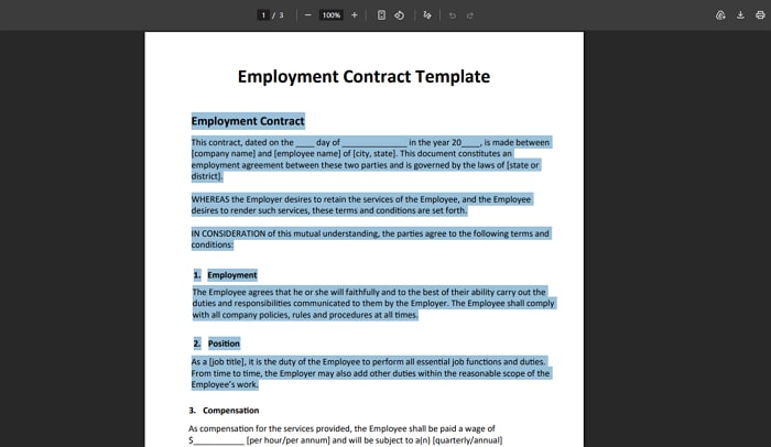 select text in chrome