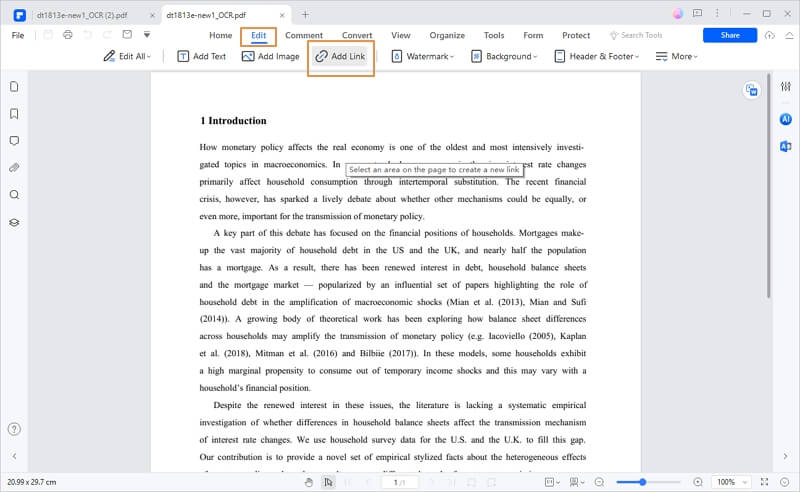 how to create hyperlink in pdf