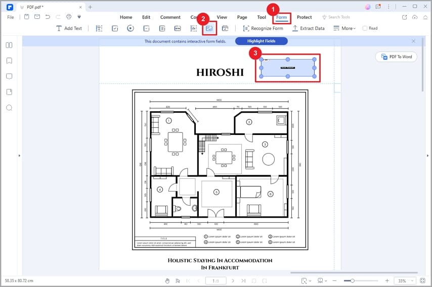 send pdf for signature add signature field