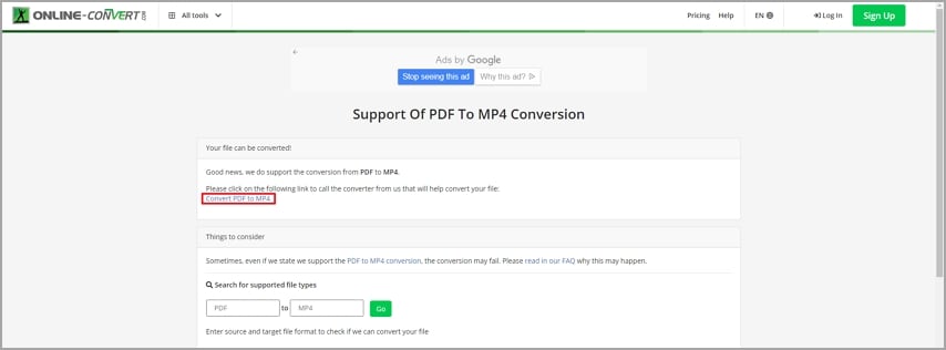 send pdf on instagram pdf to mp4 conversion