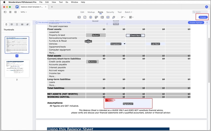 Digitale Signatur zur PDF-Vorschau hinzufügen