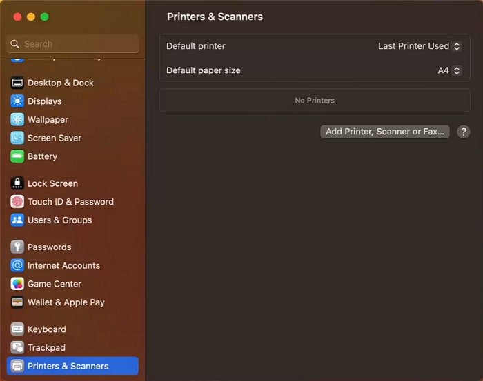 add scanner on mac