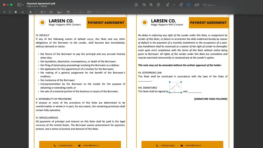 ajout d'une signature au pdf dans preview