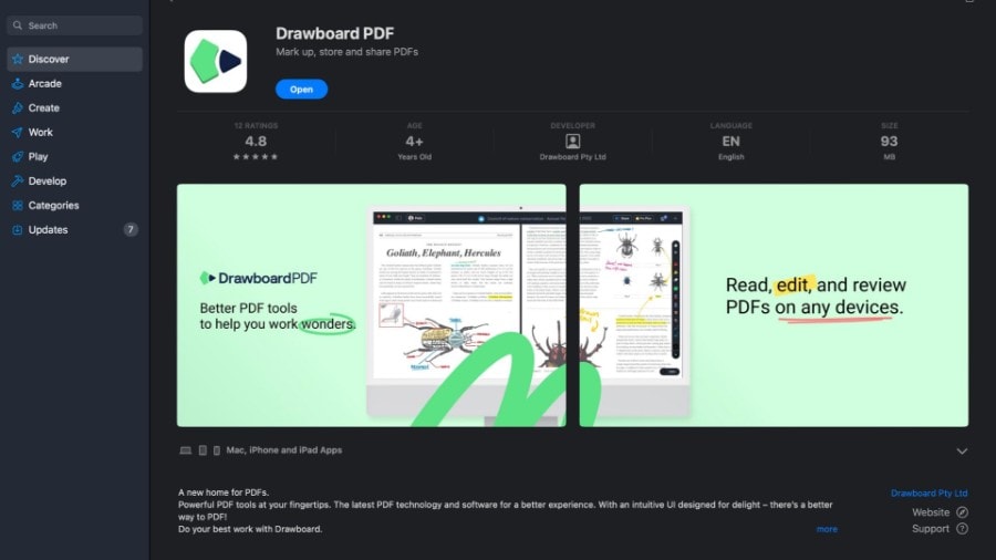 scarica l'app pdf drawboard su mac sull'app store