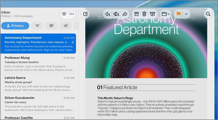 macOS 27 uniform toolbar for easy navigation
