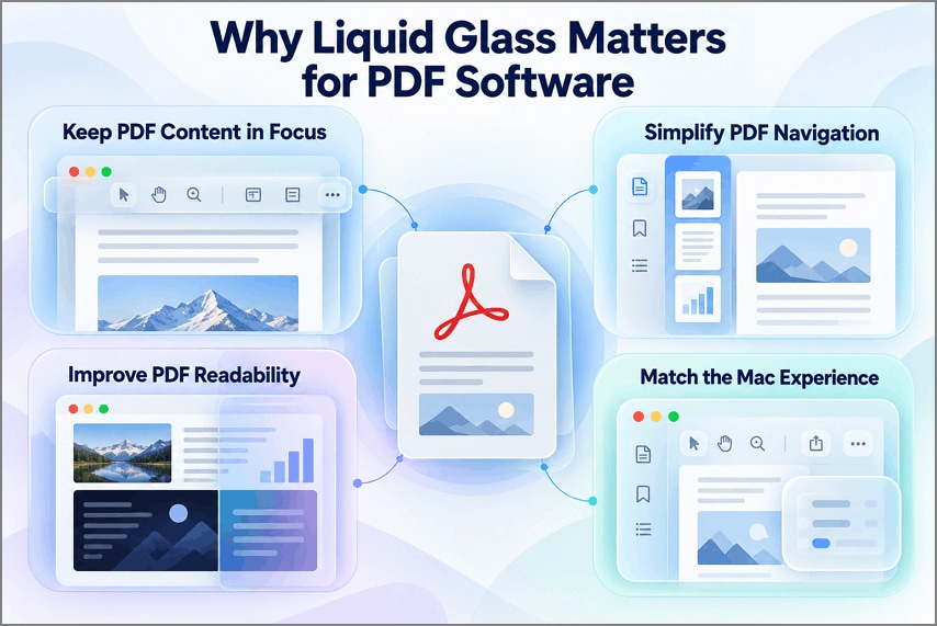 Reasons Liquid Glass matters for PDF tools