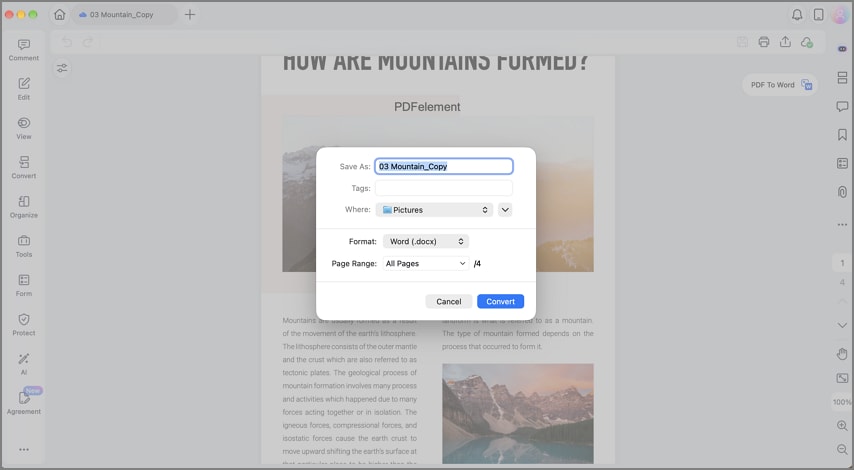 Batch convert PDF documents in PDFelement