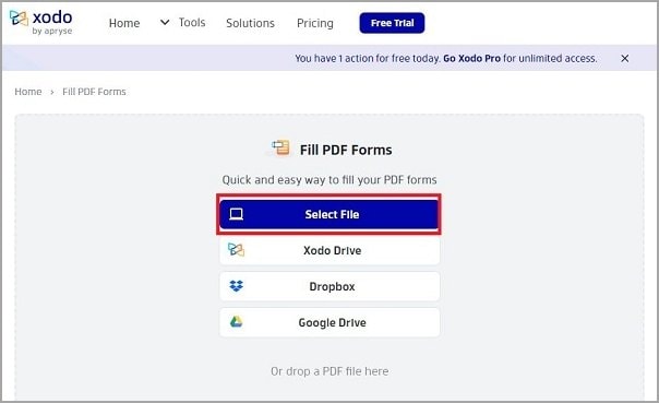 fazer upload do pdf online