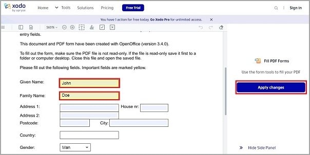 заполнить pdf онлайн