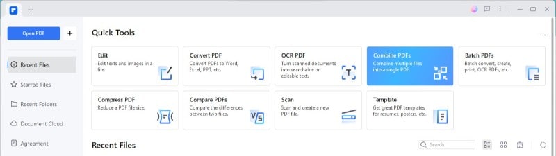 PDFelement kombinieren PDFs