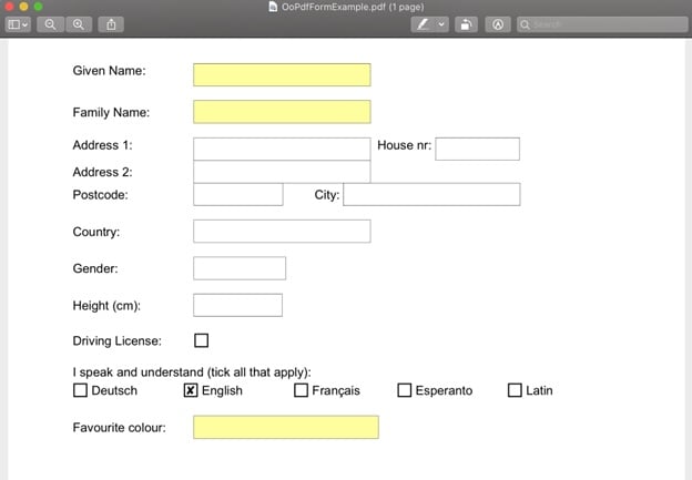 fill in pdf forms on mac free