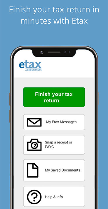 aplicación móvil de eTax